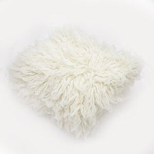 Genuine Wool Flokati Rug Soft Cream Off White Newborn Posing Rug Prop 27"x51"